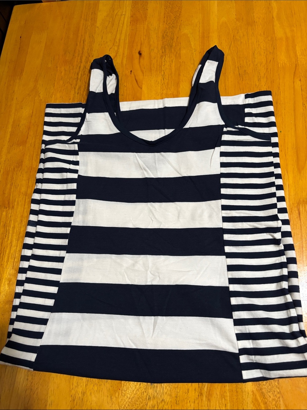 French Connection Navy & White Striped Tank